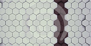 Hexagon claret red and Grey pattern photo
