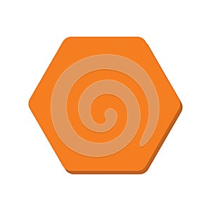 Hexagon 2D basic geometry shape vector illustration, math geometric shape