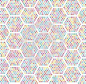 Hexagon dots seamless pattern