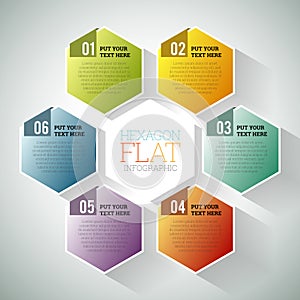 Hexagon Flat Infographic