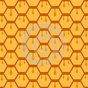 Geometric Honeycomb Seamless Pattern