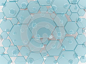 Hexagon glass and silver molecule science technology