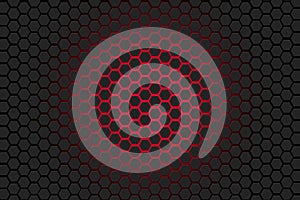Hexagon grey and red background