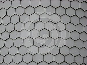 Hexagon grey roof texture or background