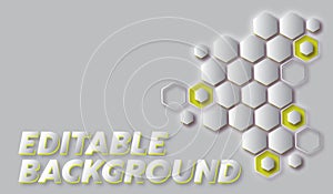 Hexagon Grey silver web graphic background