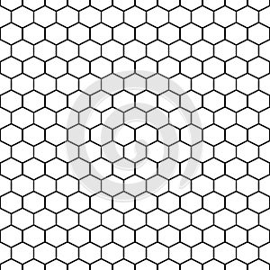 Hexagon grid cells vector seamless pattern.