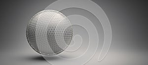 Hexagon grid protecting a white sphere - 3D rendered illustration