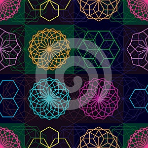 Hexagon Hexagon frame seamless pattern