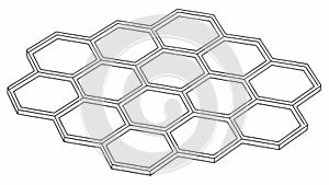 Hexagon Honeycomb Geometric Pattern, vector design Generative AI
