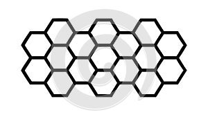 Hexagon Honeycomb Grid Pattern Vector, vector design Generative AI