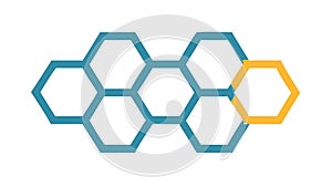 Hexagon Honeycomb Structure Abstract Icon, vector design Generative AI