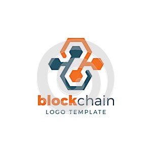Hexagon Infinity Blockchain Logo Concept