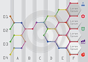 Hexagon infographic