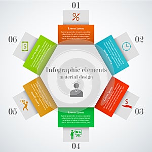 Hexagon infographic elements