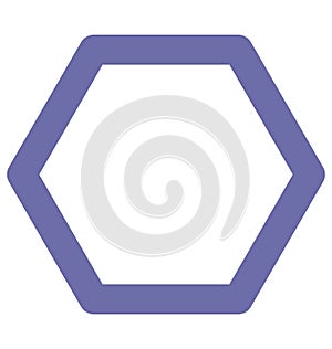 Hexagon Isolated Vector Icon which can easily modified or edit