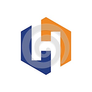 Hexagon Letter H Initial Icon Vector Logo Template