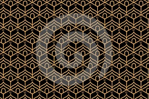 Hexagon mosque arabic pattern background. Islamic ornament vector.