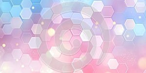 Hexagon pastel geometric abstract background