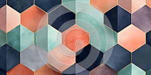Hexagon Pattern Abstract Geometric Background Texture for Design Projects
