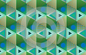 Hexagon pattern On green