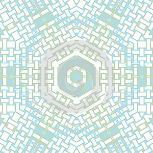 Hexagon pattern white pastel blue green