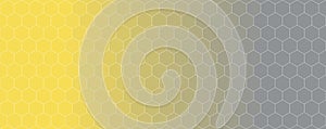 Hexagon pattern with yellow to grey gradient