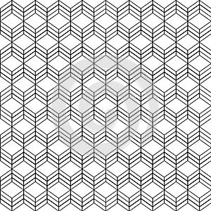 Hexagon Seamless Lattice Geometric Pattern. Vector Illustration. Modern Stylish Texture. Repeating geometric hexagons.