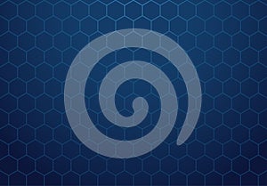 Hexagon seamless pattern. Abstract technology blue hexagons background vector