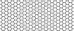 Hexagon seamless pattern. Honeycomb vector texture. Futuristic hexagonal simple structure. Modern mesh for textile
