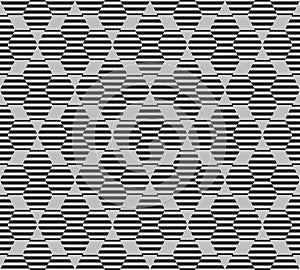 Hexagon seamless pattern with lines