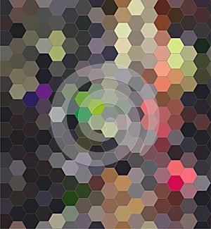 Hexagon seamless pattern, vector abstract background