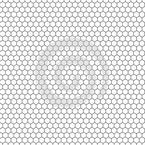 Hexagon seamless vector texture. Hexagonal grid repeat pattern