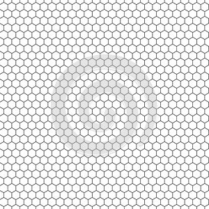 Hexagon seamless vector texture. Hexagonal grid repeat pattern photo