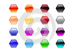 Hexagon shape buttons