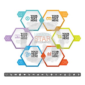 Hexagon Star Infographic