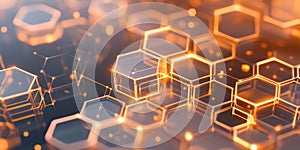 Hexagon technology network abstract digital pattern