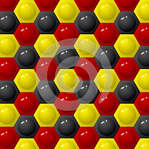 Hexagon three color background