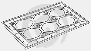 Hexagon tile pattern: geometric, texture, design, abstract vector design Generative AI