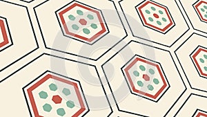 Hexagon tile pattern, geometric vector background design. vector design Generative AI