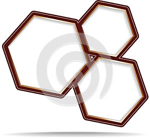 Hexagon vector banner