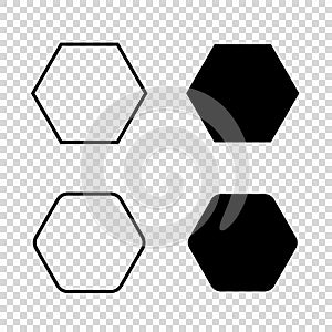 Hexagon vector icon