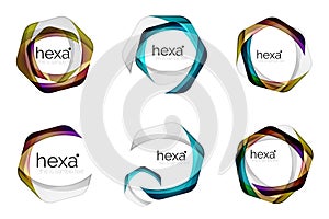 Hexagon vector logo icon templates