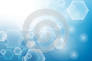 Hexagonal abstract background. Big Data Visualization. Global network connection. Medical, technology, science background. Vector