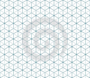 Hexagonal abstract connection vector seamless patt