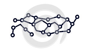 Hexagonal Abstract Network Structure, vector design Generative AI