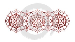 Hexagonal Abstract Pattern Set, Geometric Modern Design, vector design Generative AI