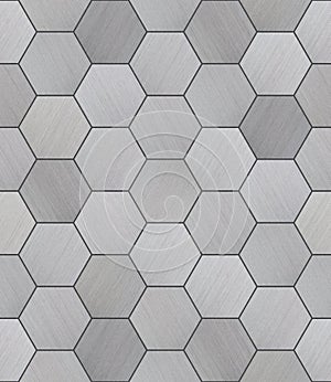 Hexagonal Aluminum Tiled Seamless Texture photo