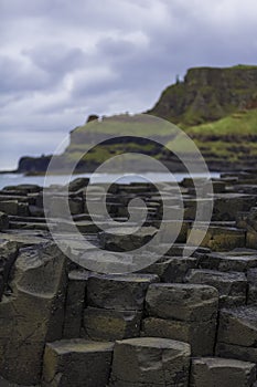 Hexagonal Basalt Formations at Giants Causeway