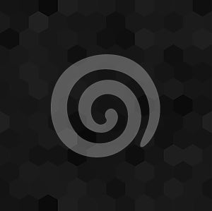 Hexagonal black seamless pattern