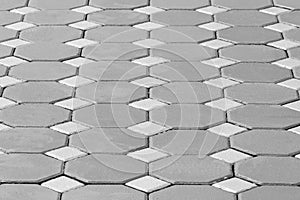 Hexagonal brick flooring background